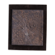 Iris MIRE Bronze patinated resin wall panel with floral decoration circa 1980.