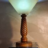 Vintage 1960 solid wood lamp