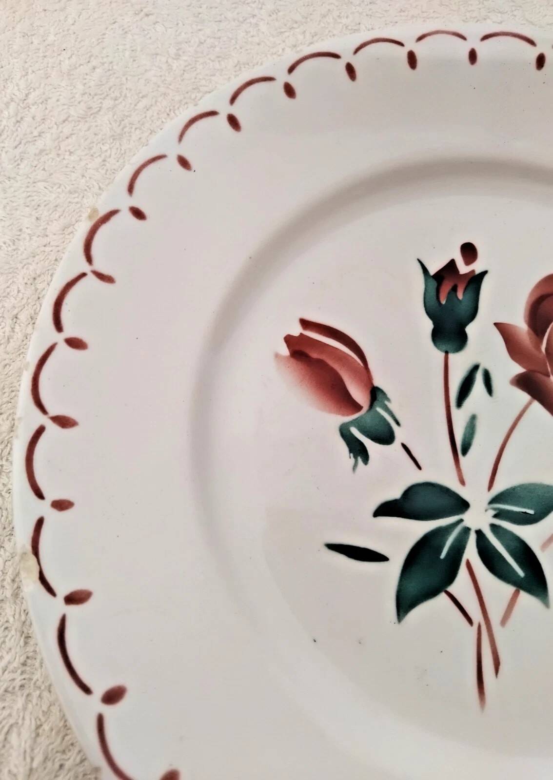 Set of 5 Vintage Badonviller Deep Plates