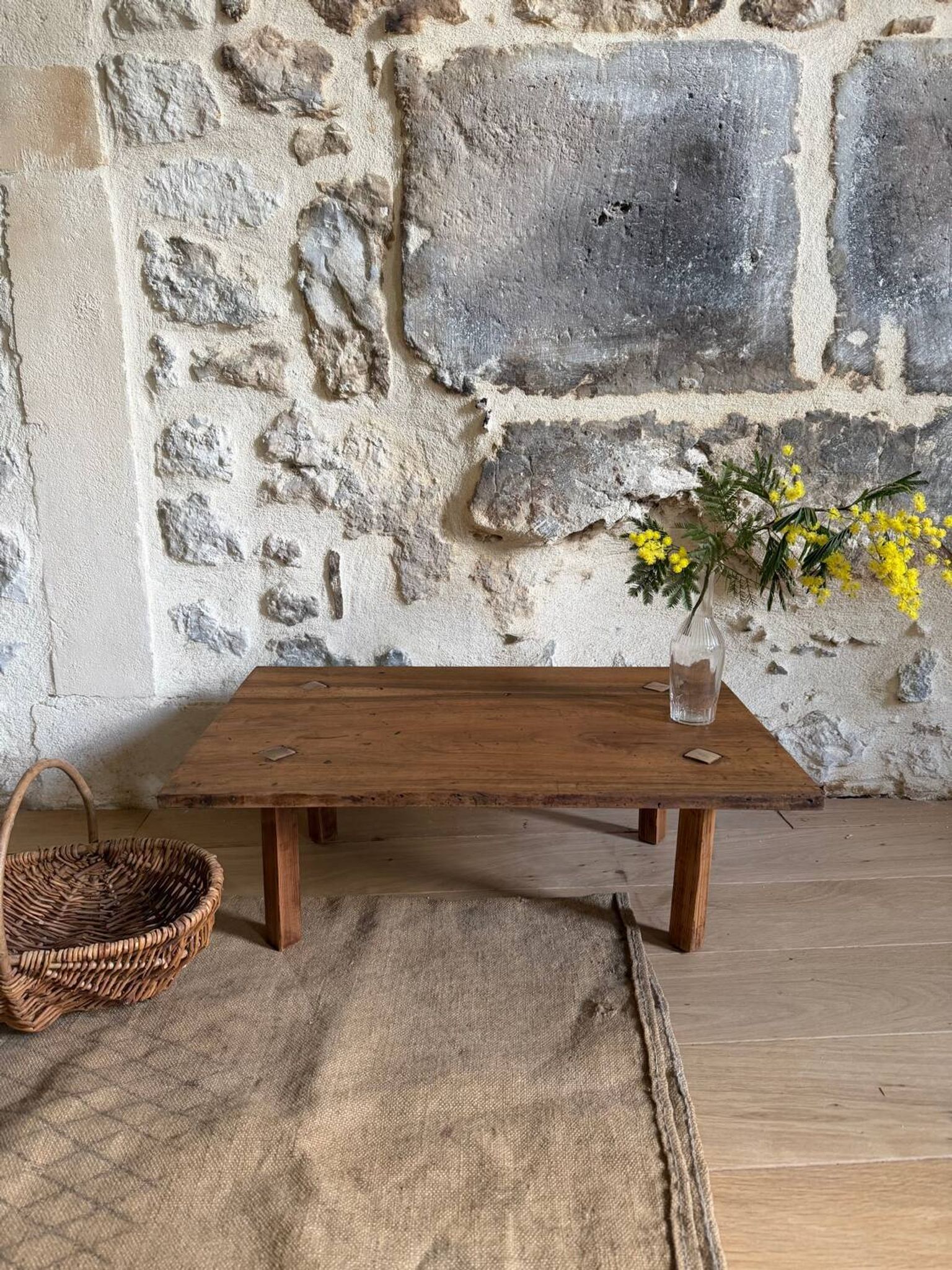 Wooden bedside table
