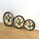 Vintage Hand-Painted Clay Plates: 1970s Yugoslavian Floral Wall Decor