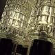 Pair of vintage 70s glass wall lamps by Targetti Sankey
