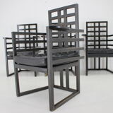 4 chaises Josef Hoffmann Armloffel fabriquées par Wittmann, Autriche