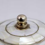 Vintage box in brass and mother-of-pearl