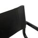 Vintage Black Leather & black frame Italian Modern Barstool