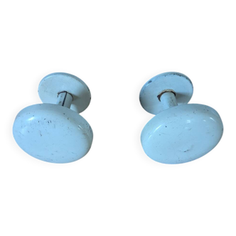 Two vintage coat hooks