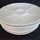 Set of 6 Bareuther Bavaria white porcelain oyster plates