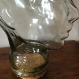 Vintage glass head jar