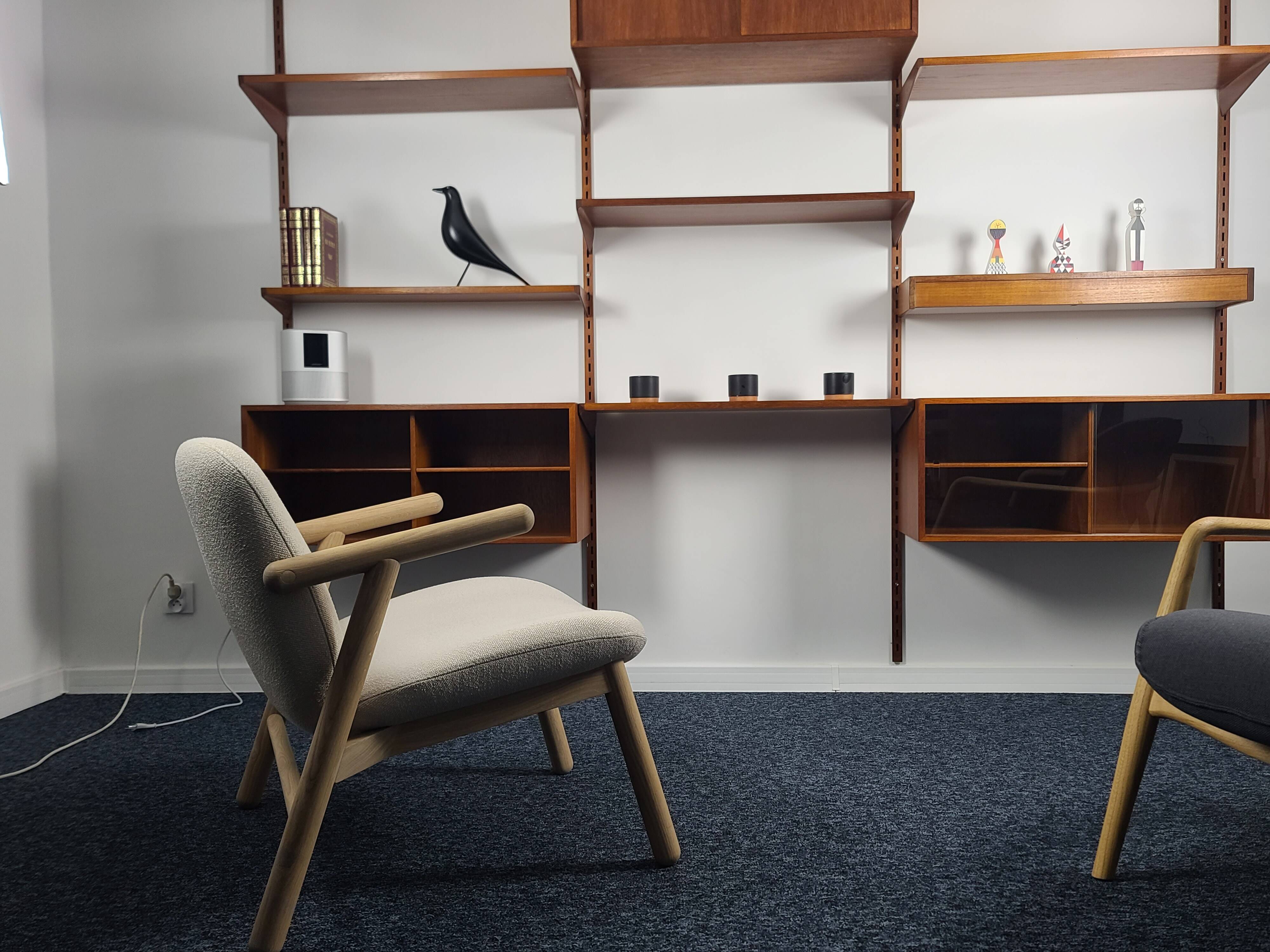 Modular bookcase vintage teak Danish, Designed by Kai Kraistensen for FM Mobler