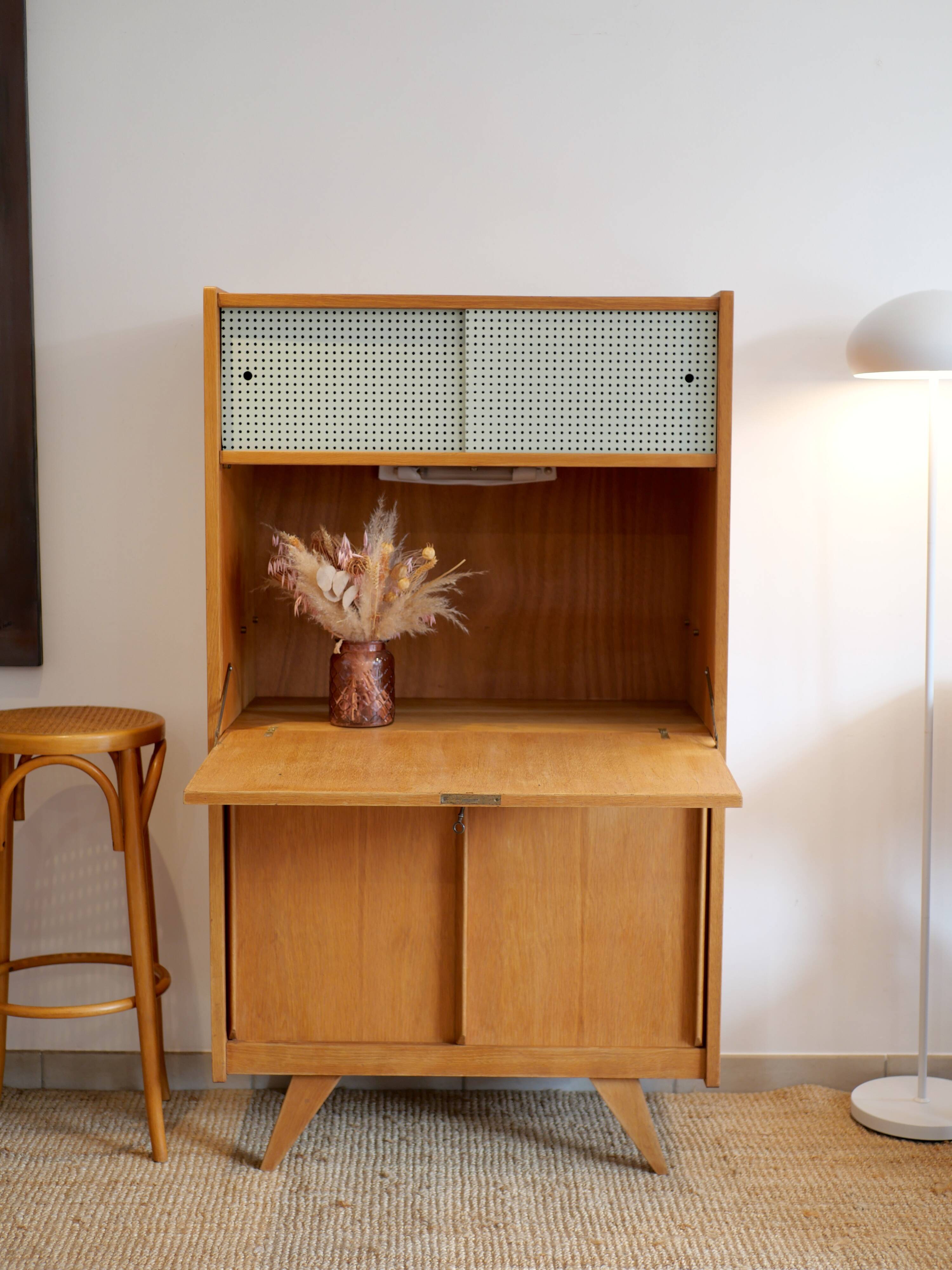 Vintage secretary with compass legs