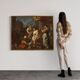 Antique Italian painting from the 18th century, Bathsheba bathing