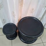 Table Basse Et Tabouret Africain Bamiléké