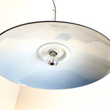 Chandelier in brass and black lacquered metal, Italy 70's