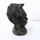 Buste femme africaine en bois d'ébène sculpté à la main art ethnique