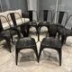 Lot of 6 chairs and two black Tolix armchairs in excellent condition.