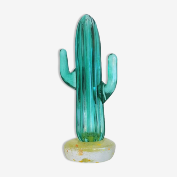 Gunnel Sahlin for Kosta Boda, Texas Series Cactus Art Glass Sculpture