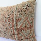 Vintage Moroccan kilim, Berber bujaad pillow, decorative pillow, Berber cushion.