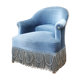 Fauteuil crapaud bleu