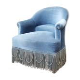 Fauteuil crapaud bleu