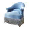 Fauteuil crapaud bleu