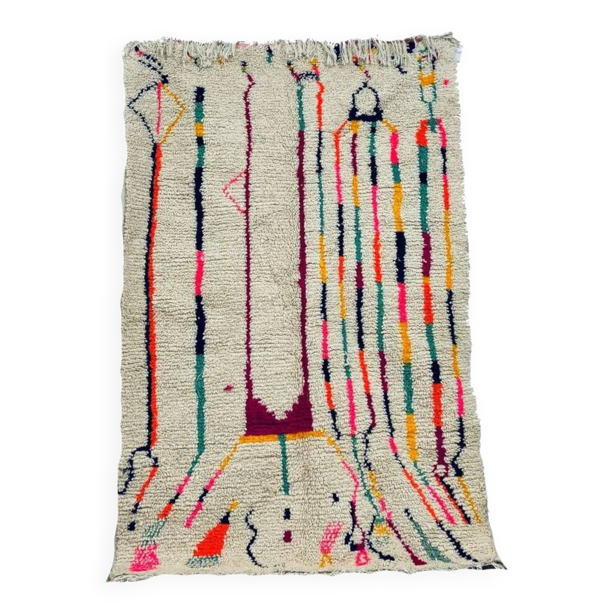 Handmade Moroccan Berber rug 186 X 122 CM