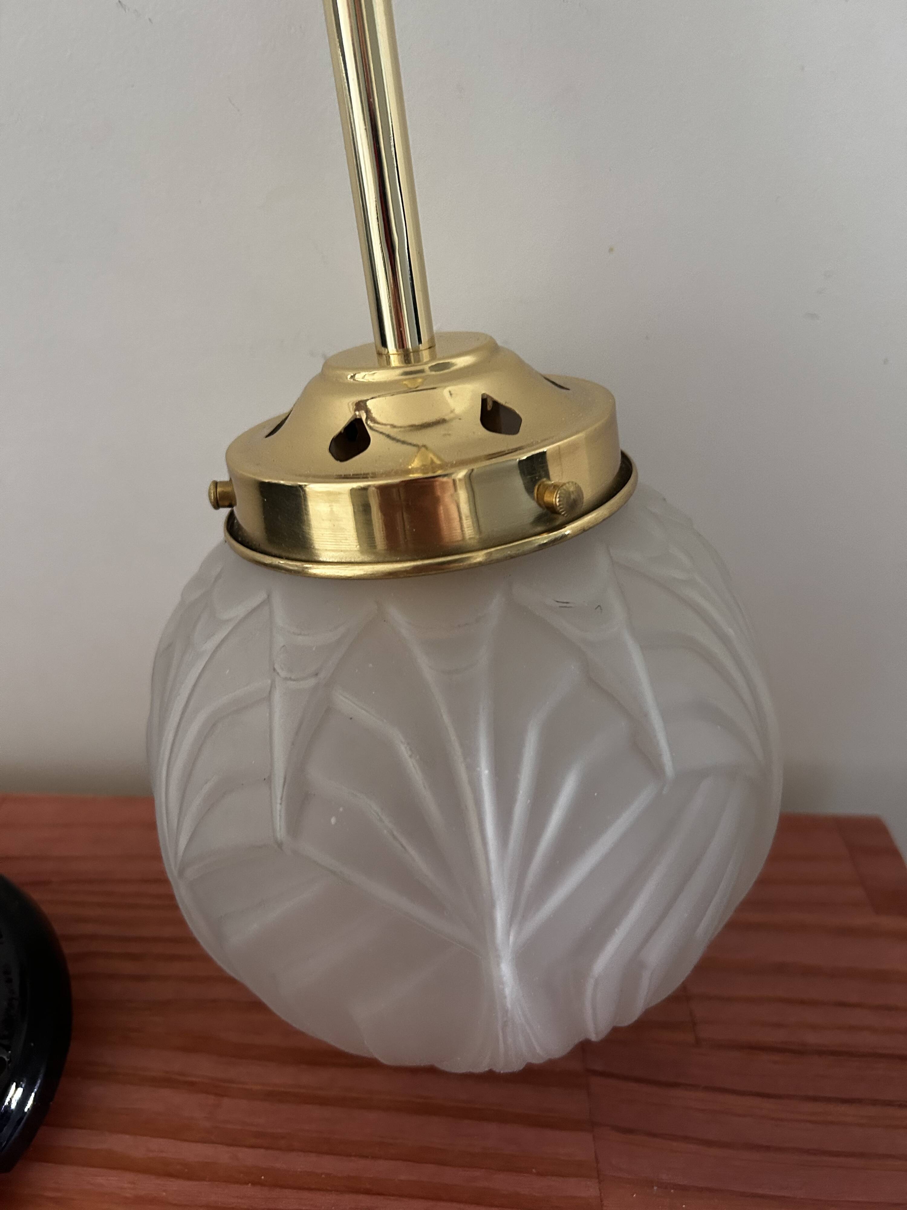 Art Deco globe pendant light