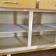 Buffet mado formica jaune moutarde pieds compas vintage