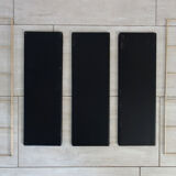 Modular wall shelf in twisted brass