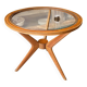 Table basse, d'appoint en bois et verre ⌀ 61 cm
