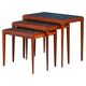 Nest of teak tables, 1960s, Set of 3