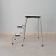 Vintage stepladder in chrome and formica 70s/80s