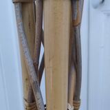 Lampadaire rotin bambou vintage années 50-60