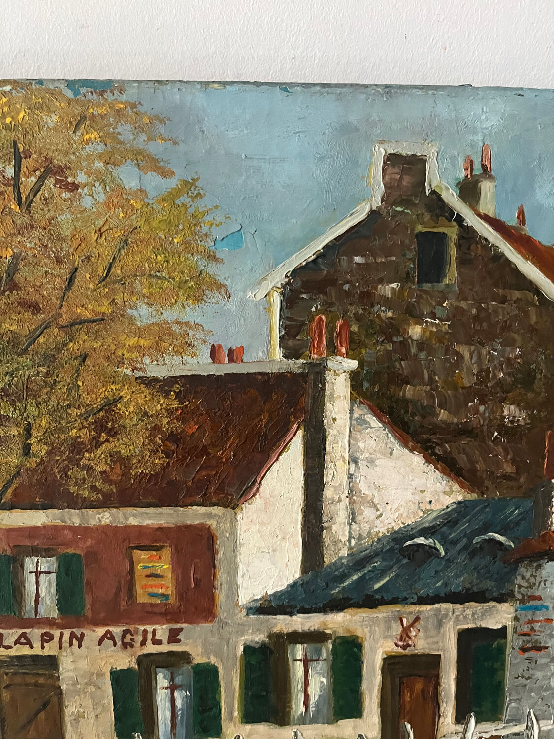 Paris Montmartre cabaret Lapin Agile, oil on canvas 1965