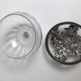 Small empty candy pocket pocket glass tin lid