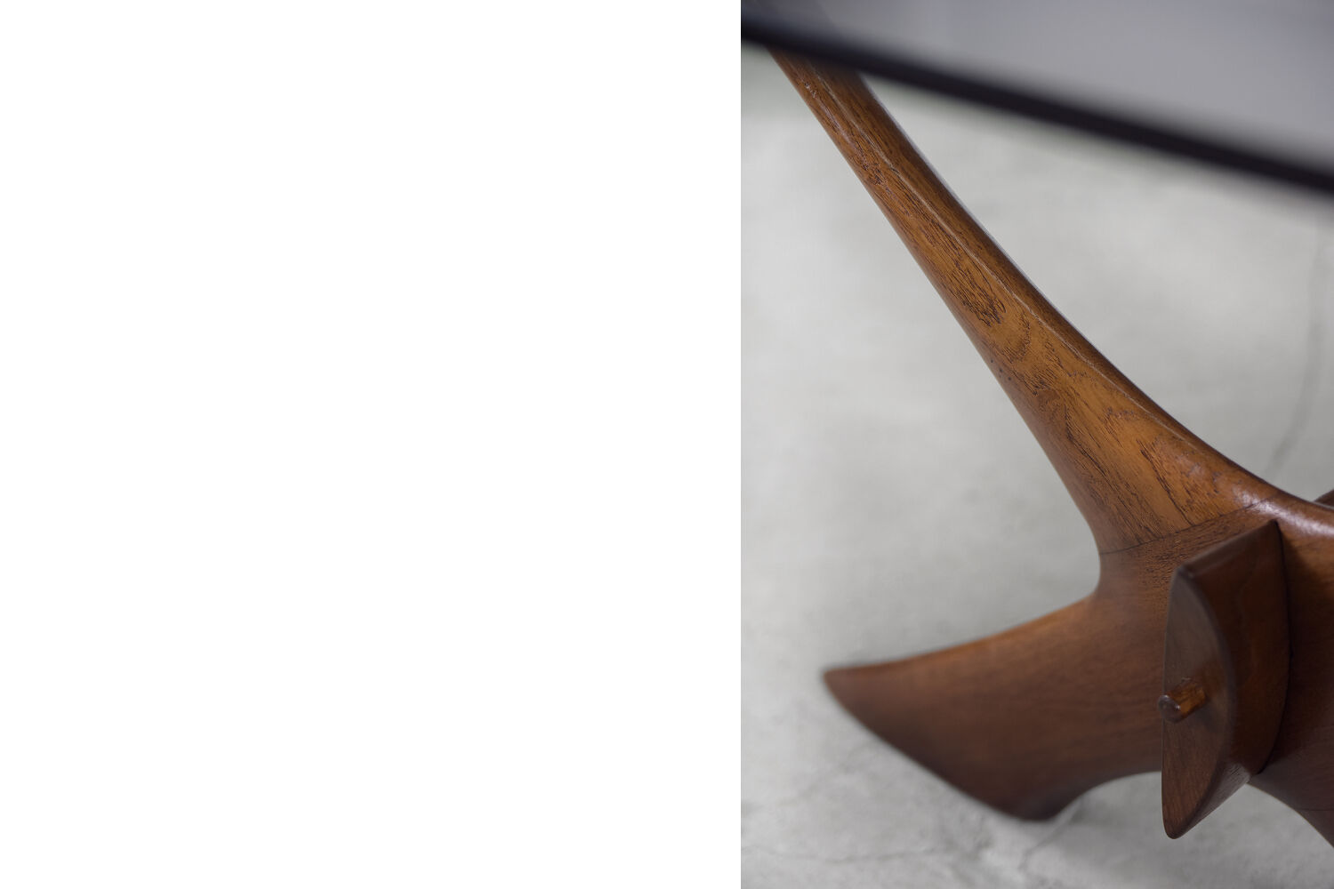 Mid-century scandinavian walnut condor coffee table by fredrik schriever-abeln for örebro glass, 196