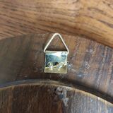 Vintage oval wooden mirror