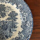 8 blue & white plates