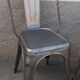 Paire de chaises en métal gris