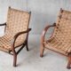 Pair of Vroom & Dreesman braided rope chairs, Netherlands, 1960s