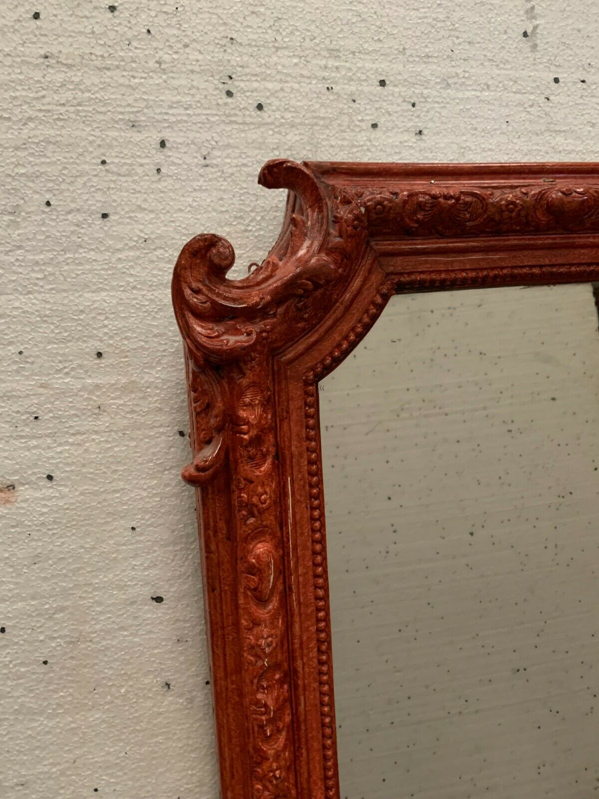 Napoleon III style mirror in wood and patinated stucco XX century