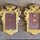 Pair of portraits of Italian bandits, oil on panels, gilded frames, circa 1880.
