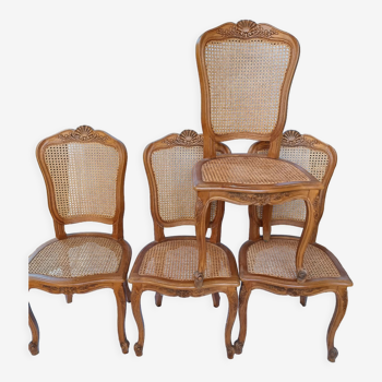 Regency style chairs wood and canning