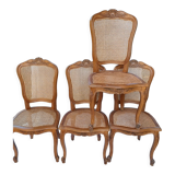 Regency style chairs wood and canning