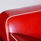Bauhaus Sofa in Chrome-Plated Steel and Red Leather attributed to Robert Slezák, Former Czechoslovakia, 1950s