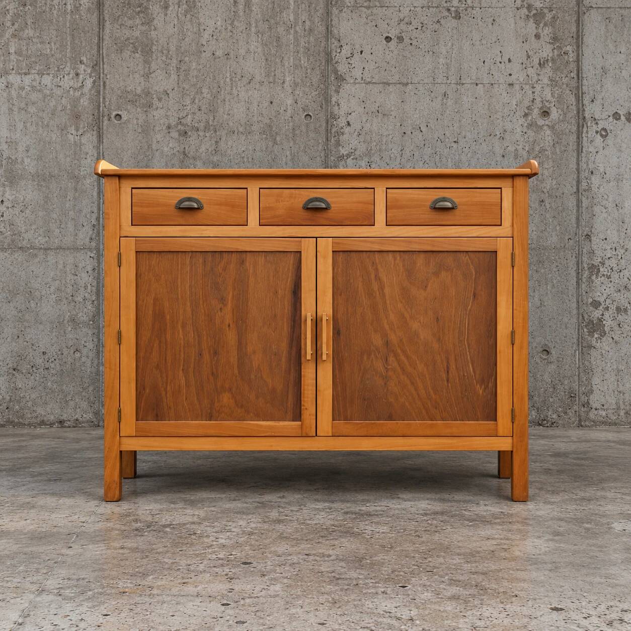 Wood combination sideboard / side board / dresser / 2 x drawer / 1970s