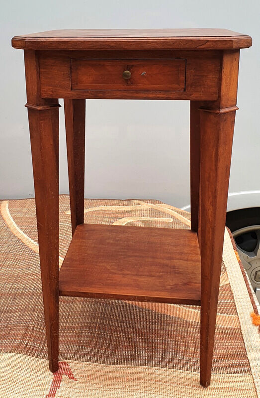 2 old bedside tables in marquetry