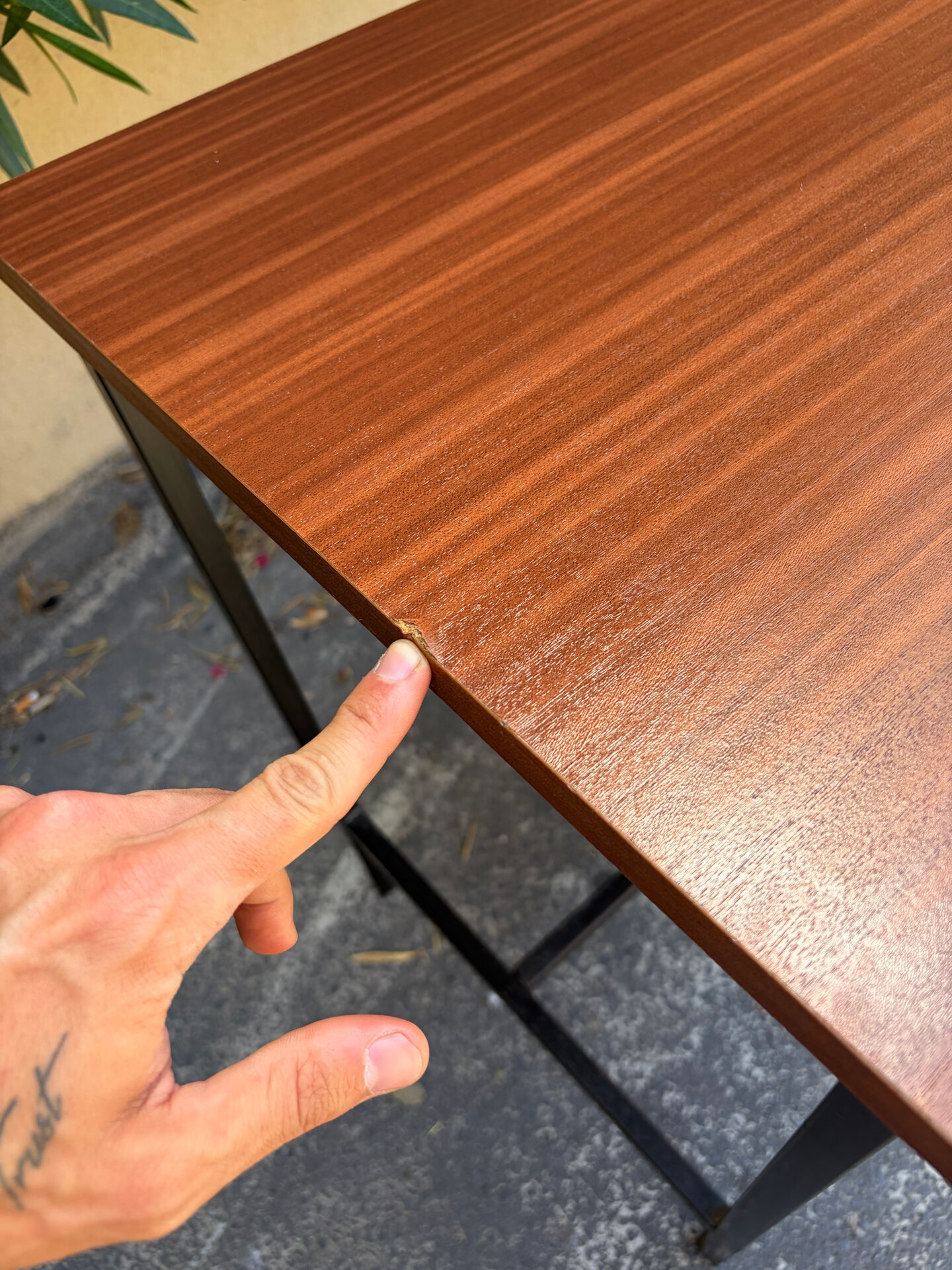 Small vintage modernist desk from the 1960s.