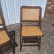 Vintage 2 chaises pliantes bois et cannage