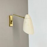 Applique murale ou plafonnier de théâtre réglable en laiton, Italie, années 1950