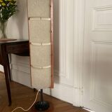 Vintage floor lamp in teak and granite Perspex
